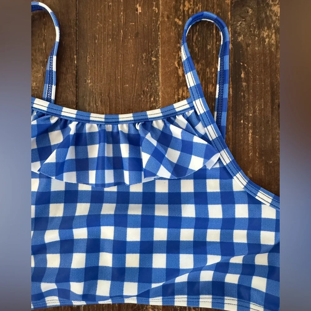 Harper Canyon Ruffle Gingham Print 2-piece Swimsuit
